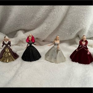 Lot of 13 Barbie Hallmark Ornaments